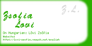 zsofia lovi business card
